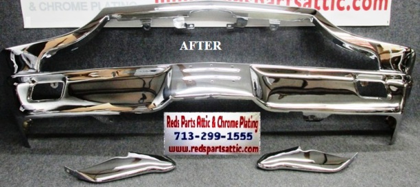 1964 THUNDERBIRD FRONT BUMPER AND GUARDS.