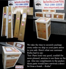 YOUR PARTS PROTECTED ON RETURN SHIPPING